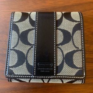 Coach Black and Whiten small wallet